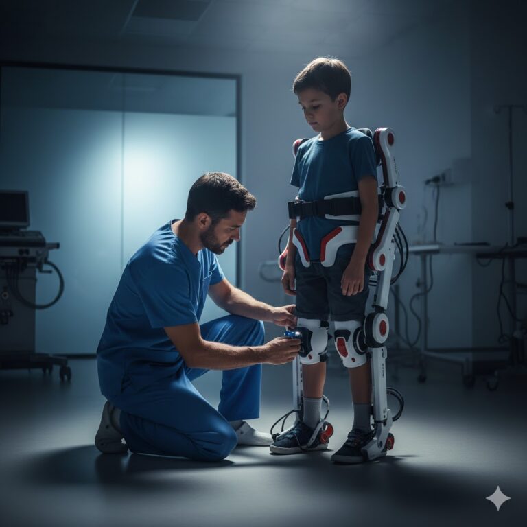 Kine regulujące dzieci egzoszkielet dziecko